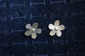 Ribbed Daisy Stud Earrings