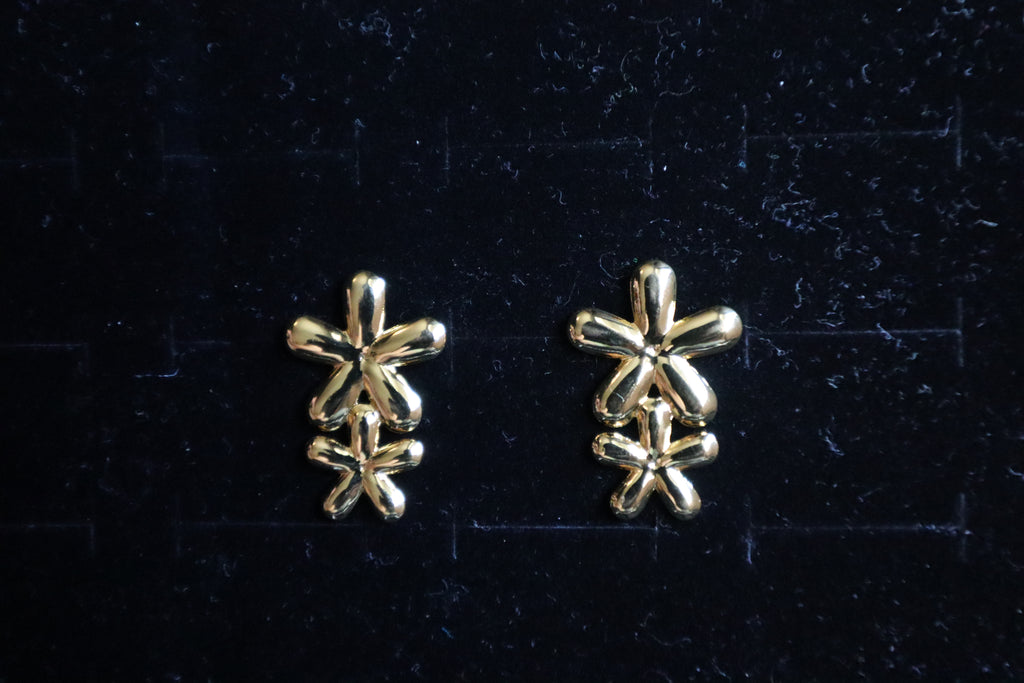 Double Daisy Stud Earrings