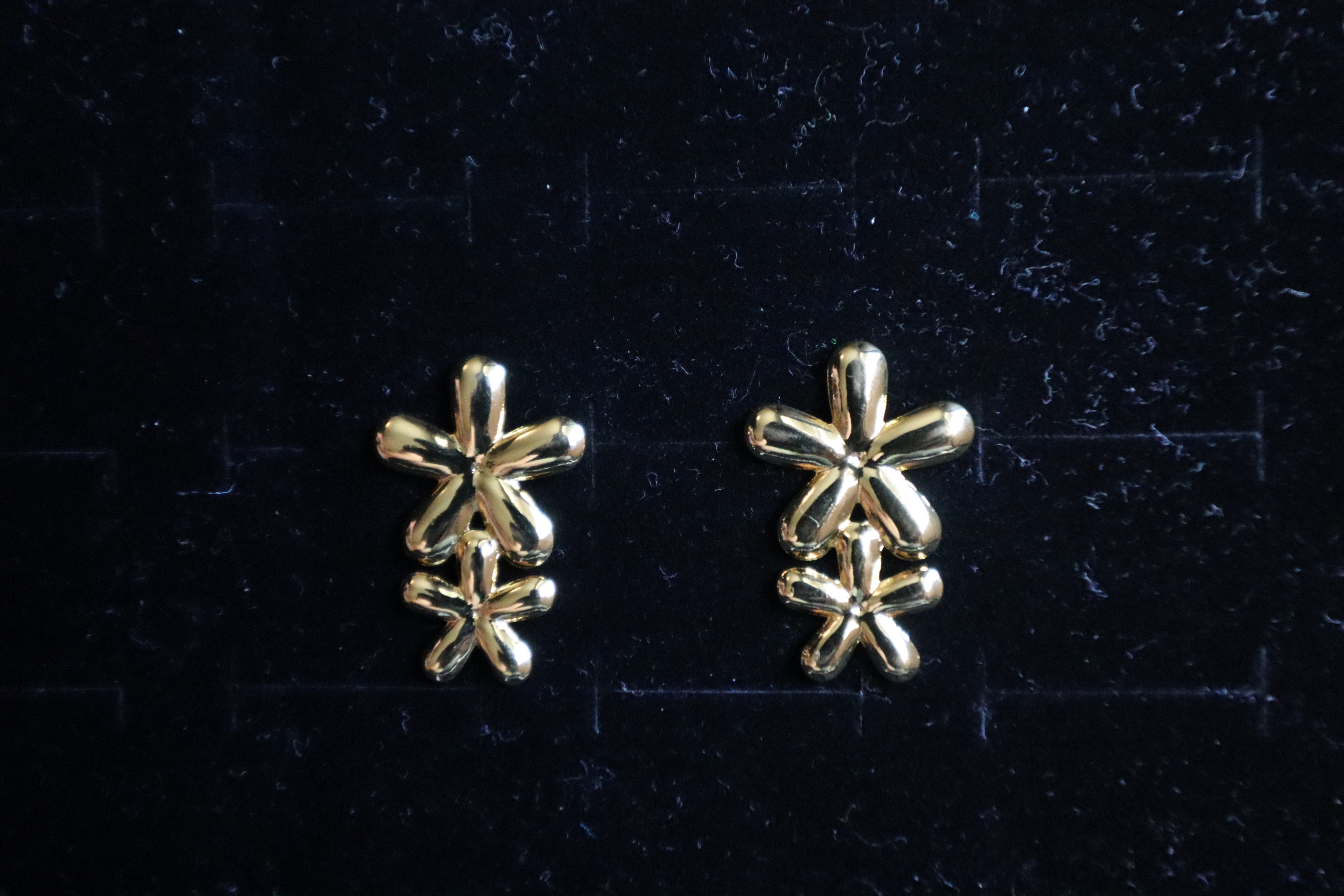 Double Daisy Stud Earrings