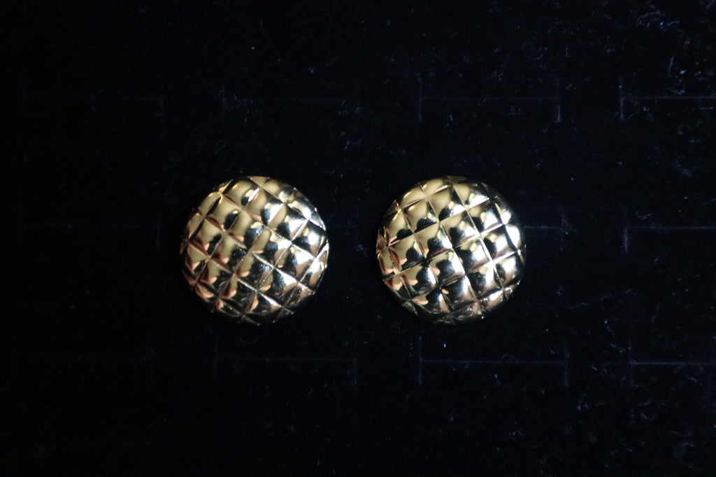 Quilted Dome Stud Earrings