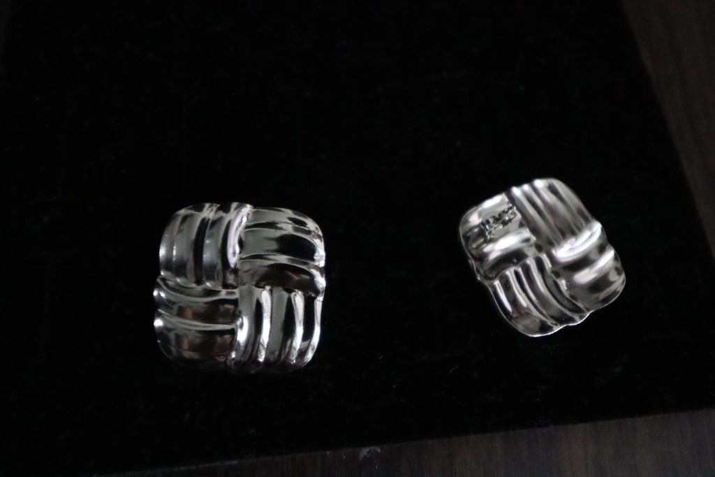 Woven Knot Stud Earrings